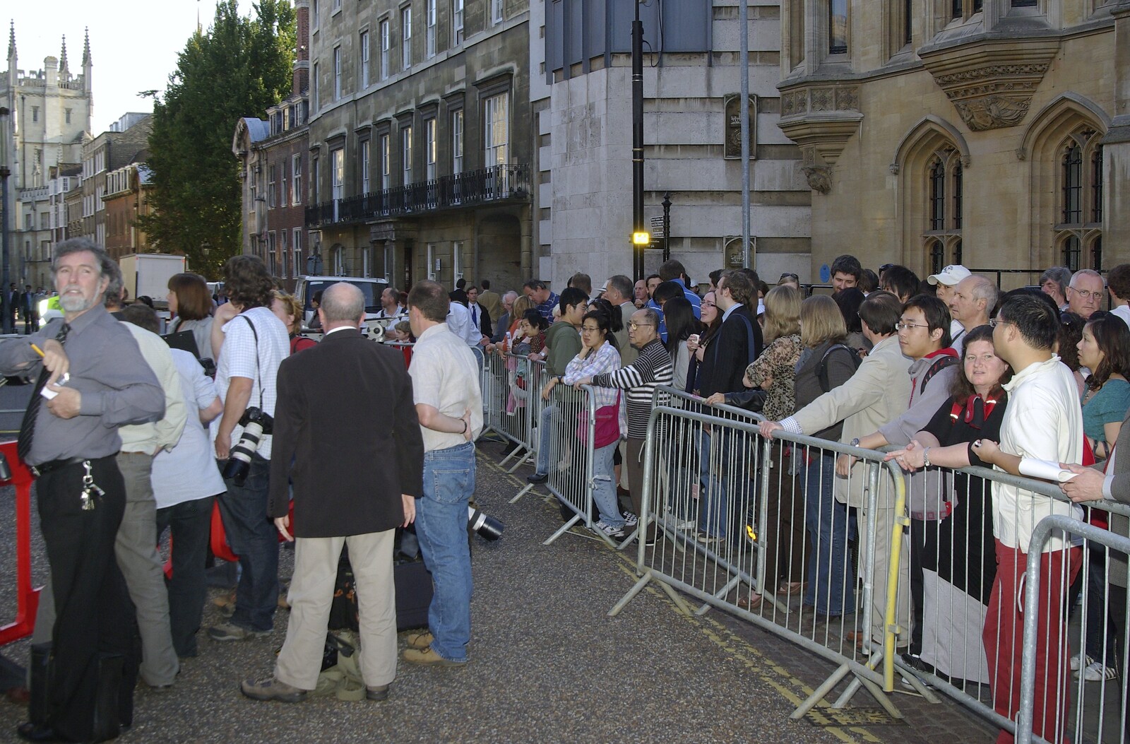 The crowds on King's Parade/Trumpington Street from A Brief Time in History: Stephen Hawking and the Corpus Christi Clock, Benet Street, Cambridge - 19th September 2008