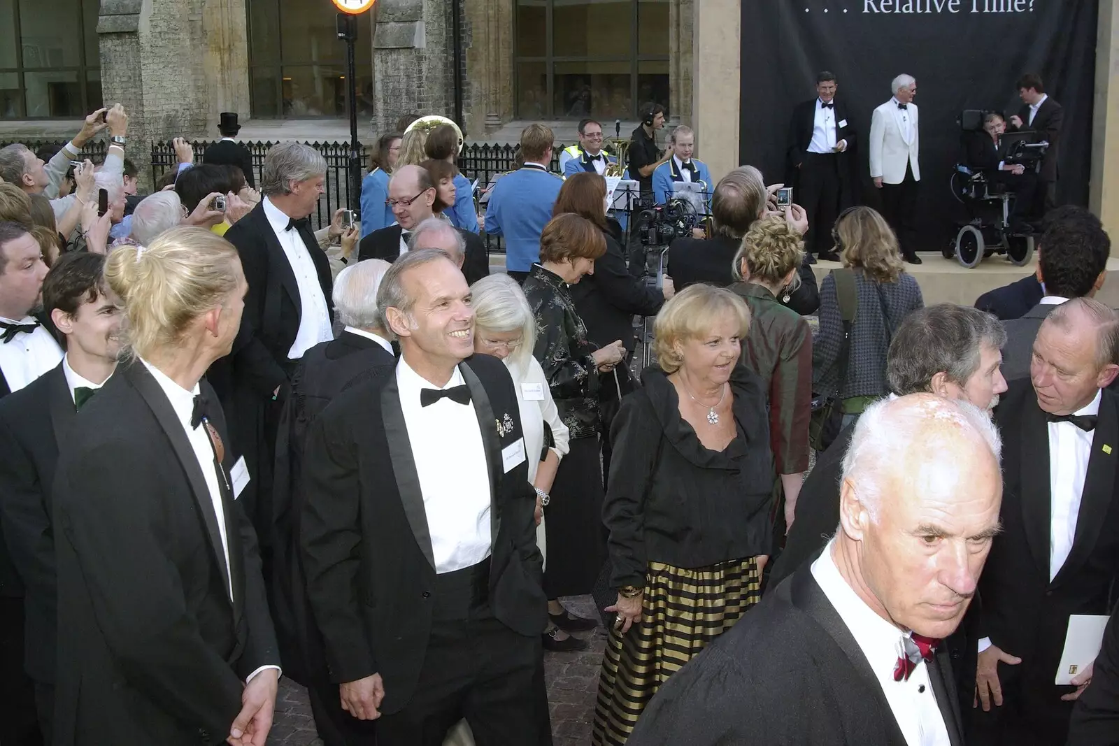 More VIPs arrive, from A Brief Time in History: Stephen Hawking and the Corpus Christi Clock, Benet Street, Cambridge - 19th September 2008