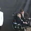 John Taylor (in the white tux) and Stephen Hawking, A Brief Time in History: Stephen Hawking and the Corpus Christi Clock, Benet Street, Cambridge - 19th September 2008