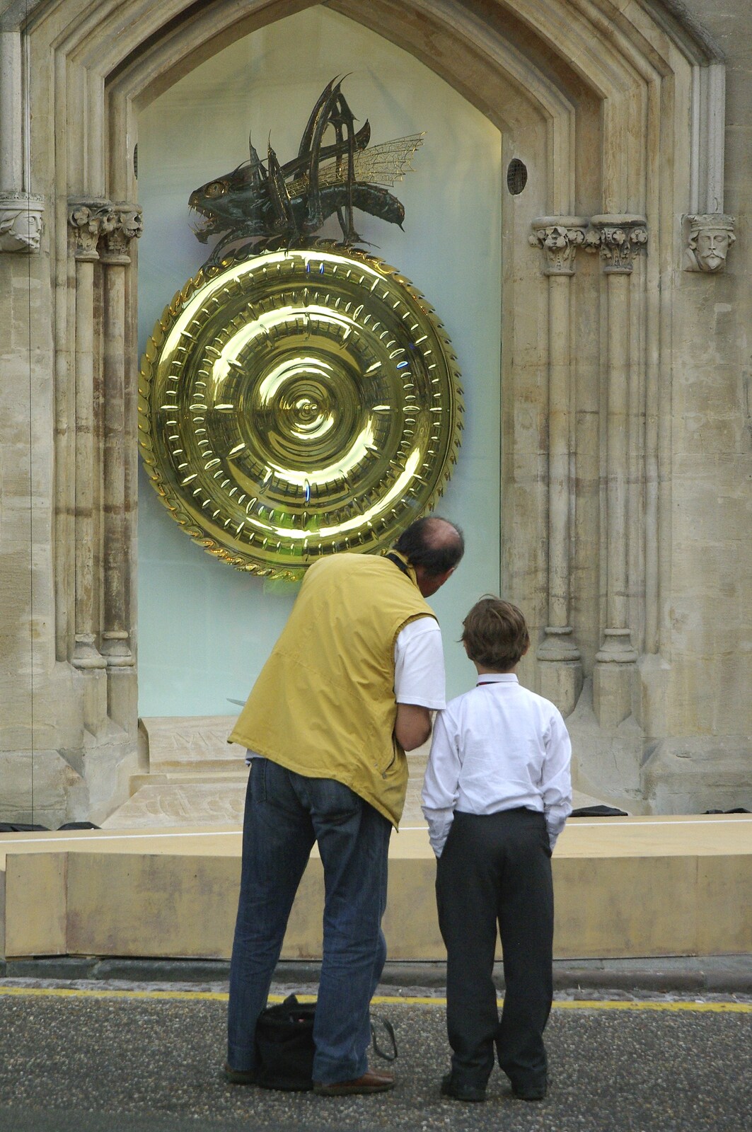 A Brief Time in History: Stephen Hawking and the Corpus Christi Clock, Benet Street, Cambridge - 19th September 2008: Watching the clock