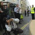A frenzy of amateur photographers pile in, A Brief Time in History: Stephen Hawking and the Corpus Christi Clock, Benet Street, Cambridge - 19th September 2008