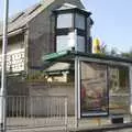 On Mill Road, there's a cone on the bus shelter, A Brief Time in History: Stephen Hawking and the Corpus Christi Clock, Benet Street, Cambridge - 19th September 2008