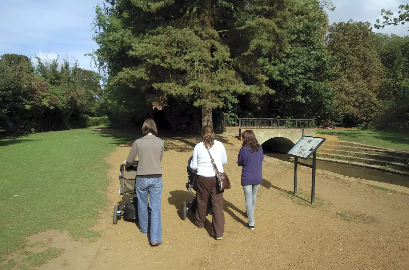 We stride around Cherry Hinton Hall park, from Fred's Further Adventures, Ward Road, Cambridge - 10th October 2008