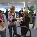 In Taptu's offices, Rosie, Lindsey and Michelle have a go