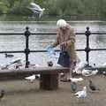 An old woman is mobbed by seagulls , Isobel's Birthday and a Café Miscellany, Cambridge and Suffolk - 2nd November 2008