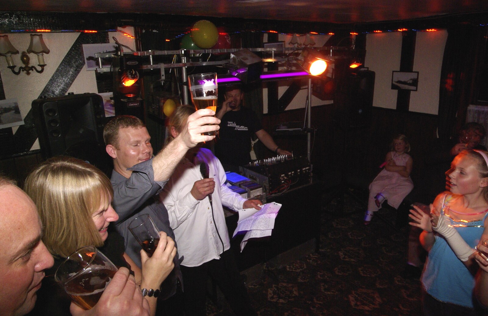 Mikey P raises a glass from Bill and Carmen's Post-Wedding Thrash, Yaxley Cherry Tree, Suffolk - 8th November 2008