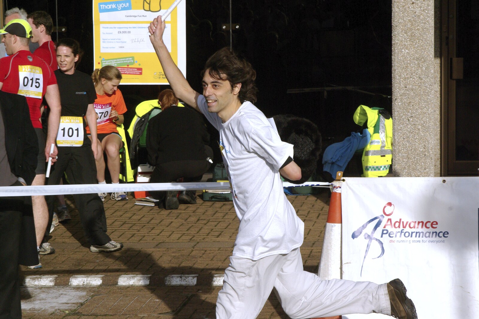 Ramon, from Taptu's Content Research team, at the finish from The Cambridge Fun Run, Milton Road, Cambridge - 14th November 2008