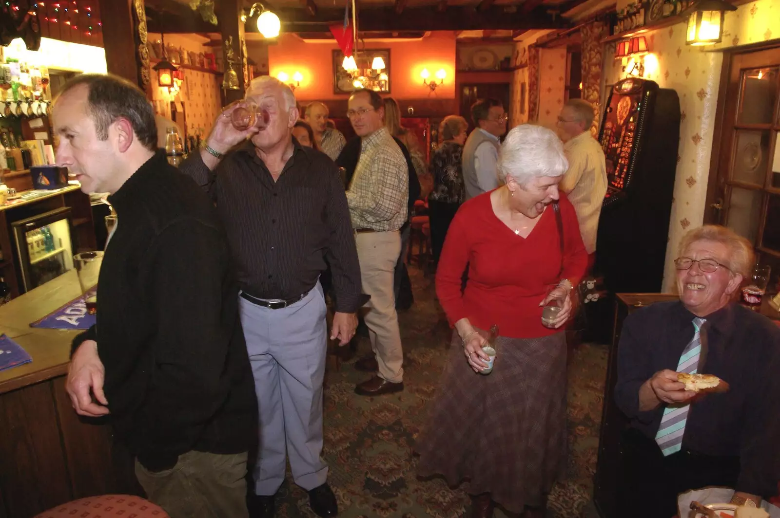 DH, Colin and Spammy, from The Swan Inn's 25th Anniversary, Brome, Suffolk - 14th November 2008