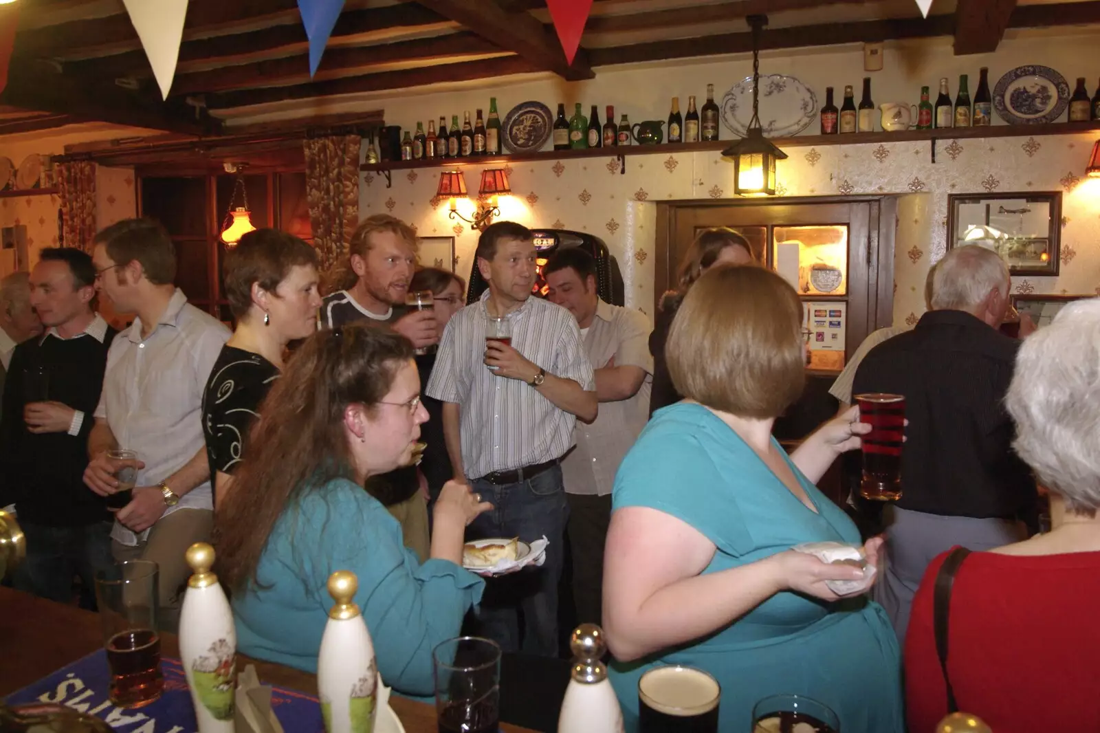 The view from behind the bar, from The Swan Inn's 25th Anniversary, Brome, Suffolk - 14th November 2008