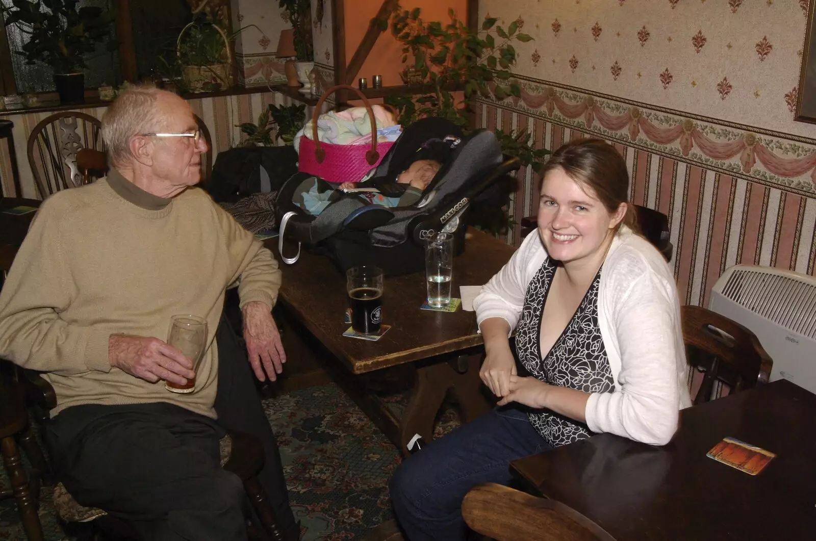 The Old Chap and Isobel, from The Swan Inn's 25th Anniversary, Brome, Suffolk - 14th November 2008