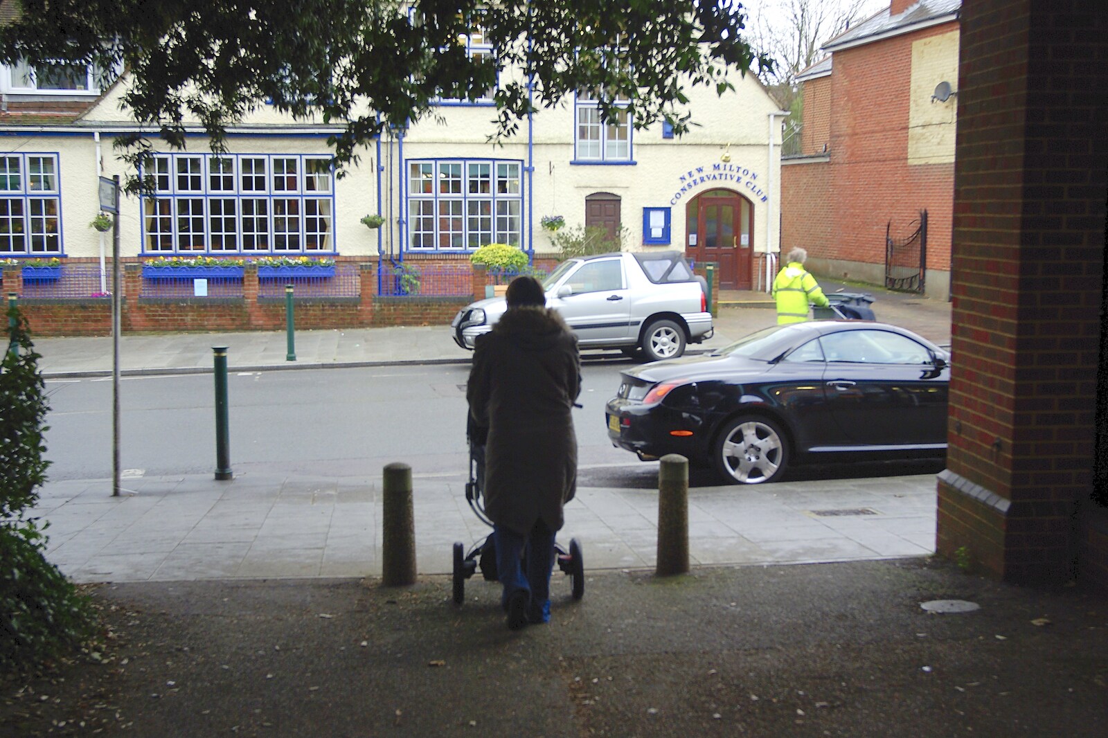 A Trip to New Milton and Barton-on-Sea, Hampshire - 27th November 2008: Isobel walks out onto Station Road