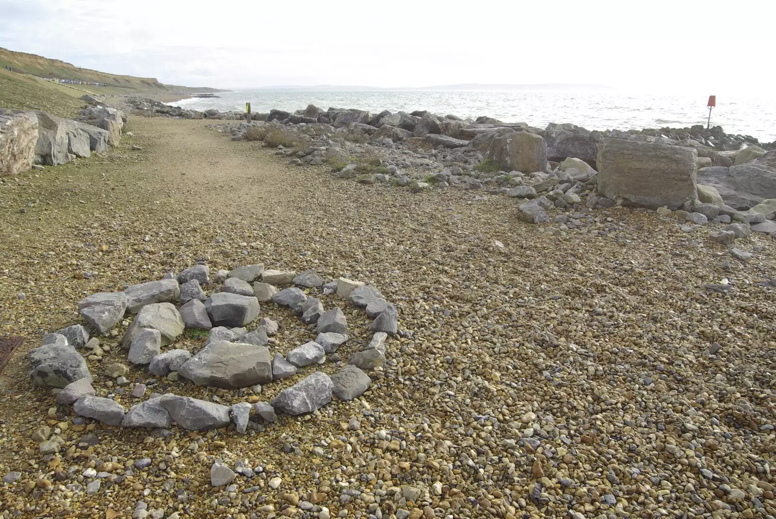 A rock spiral on the beach, from A Trip to New Milton and Barton-on-Sea, Hampshire - 27th November 2008