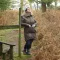 Isobel waits by a style, A Walk in the Forest, and Visiting Grandmother, The New Forest, Hampshire - 28th November 2008