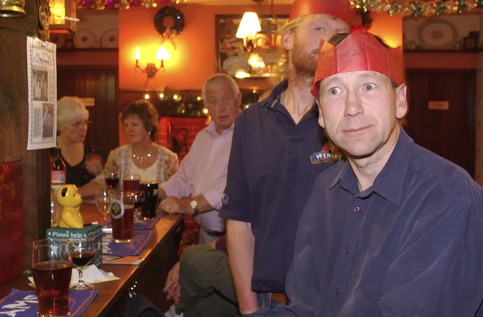 Apple with his hat on, from The BSCC Christmas Dinner, The Swan Inn, Brome, Suffolk - 6th December 2008