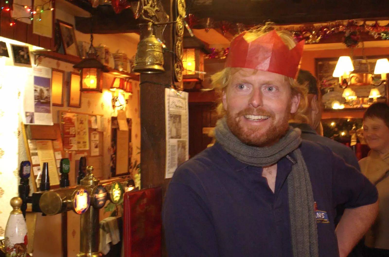 Wavy and his new beard, from The BSCC Christmas Dinner, The Swan Inn, Brome, Suffolk - 6th December 2008