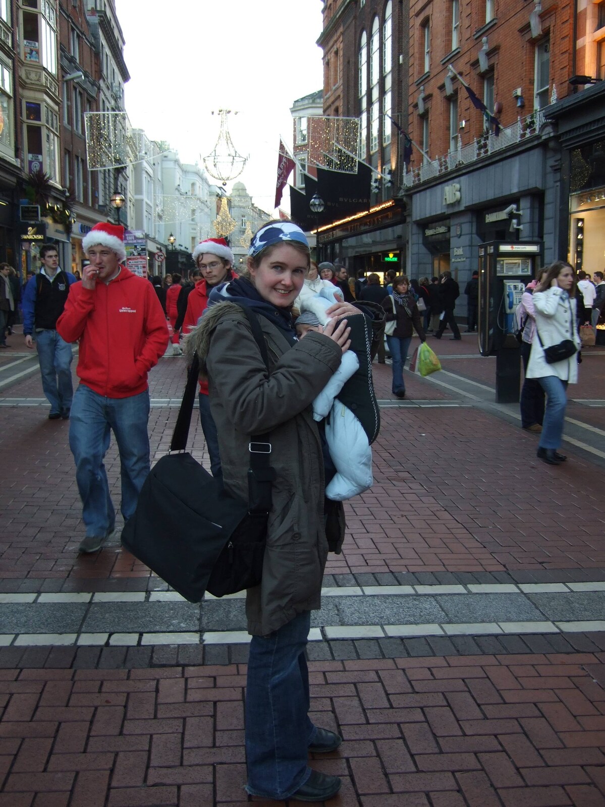 Isobel and Fred on Grafton Street in Dublin from Fred in Blackrock, Dublin, Ireland - 6th December 2008