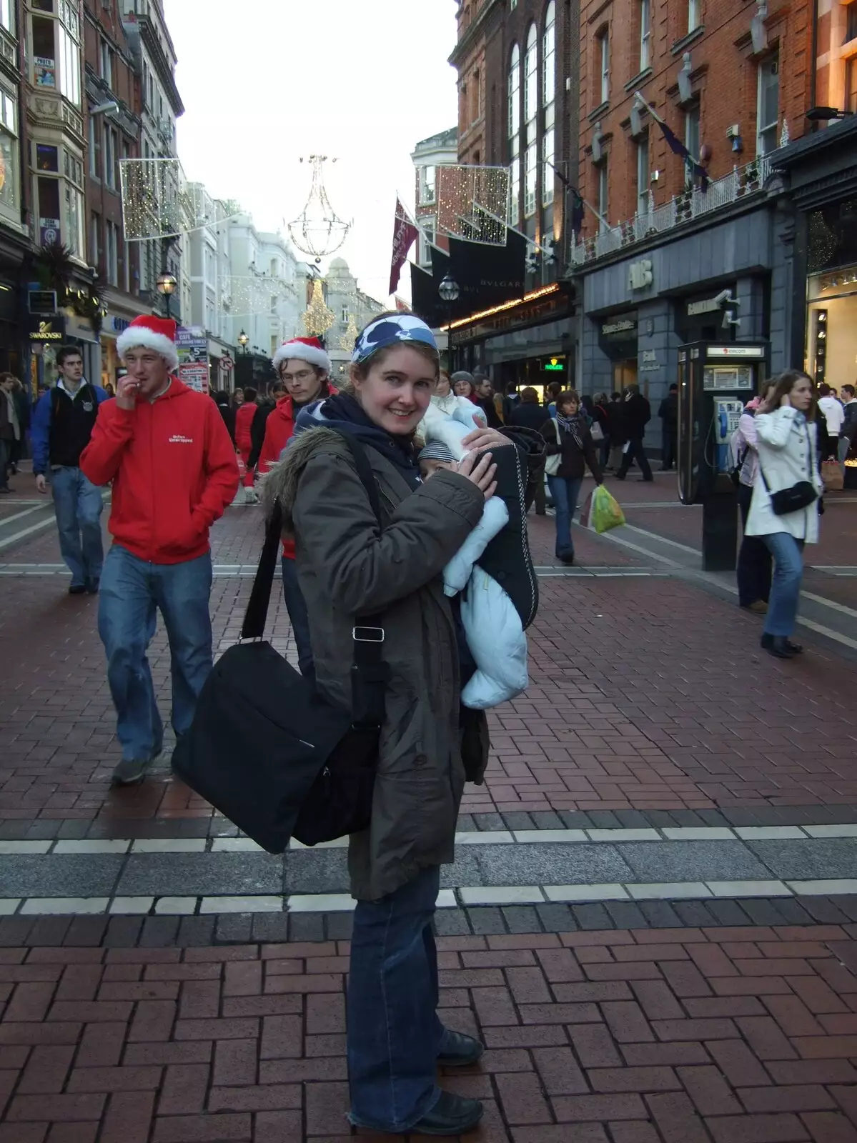 Isobel and Fred on Grafton Street in Dublin, from Fred in Blackrock, Dublin, Ireland - 6th December 2008