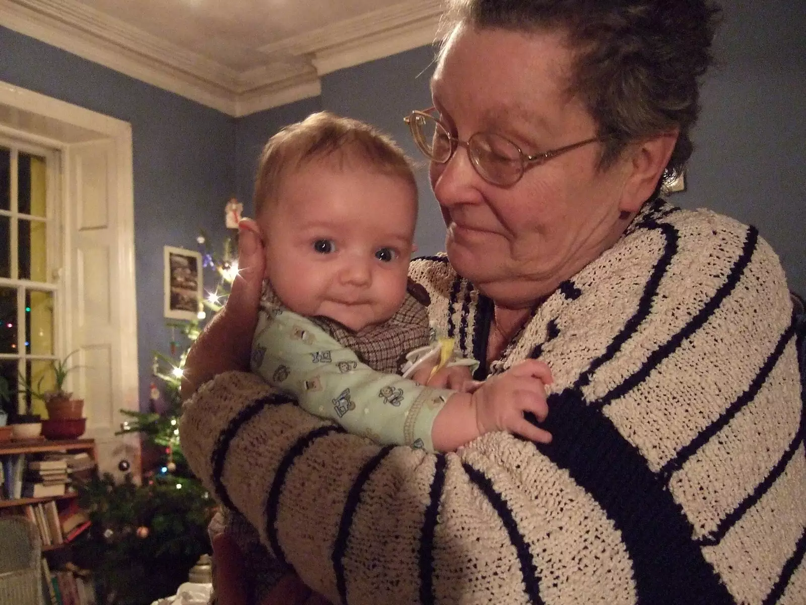 Fred gets a cuddle with Grandma, from Fred in Blackrock, Dublin, Ireland - 6th December 2008