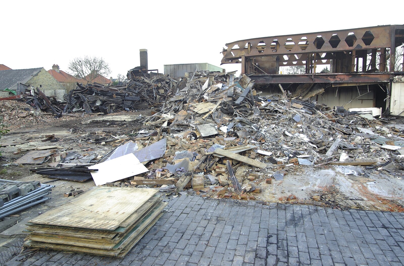 A huge pile of rubble from Kitchens, Carols and Mill Road Dereliction, Cambridge and Brome, Suffolk - 20th December 2008