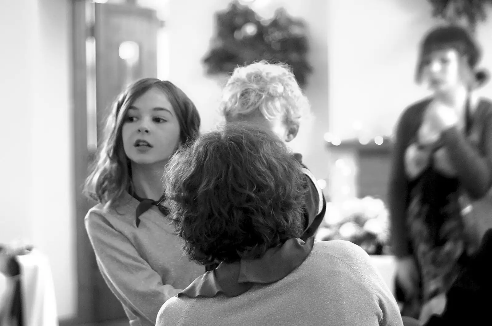 A girl looks around, from An Oxford Wedding, Iffley, Oxfordshire - 20th December 2008