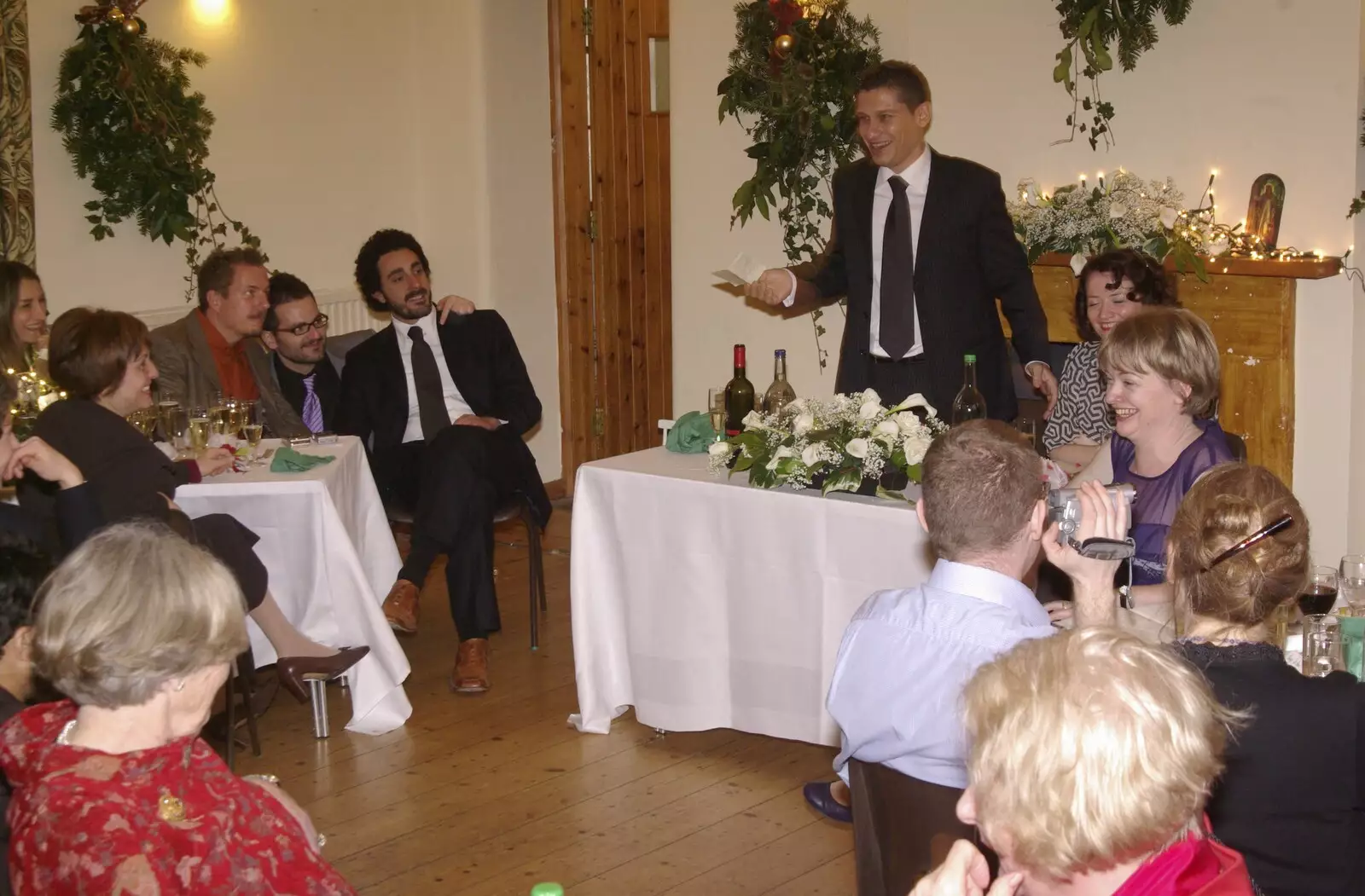 Danielli does a speech, from An Oxford Wedding, Iffley, Oxfordshire - 20th December 2008