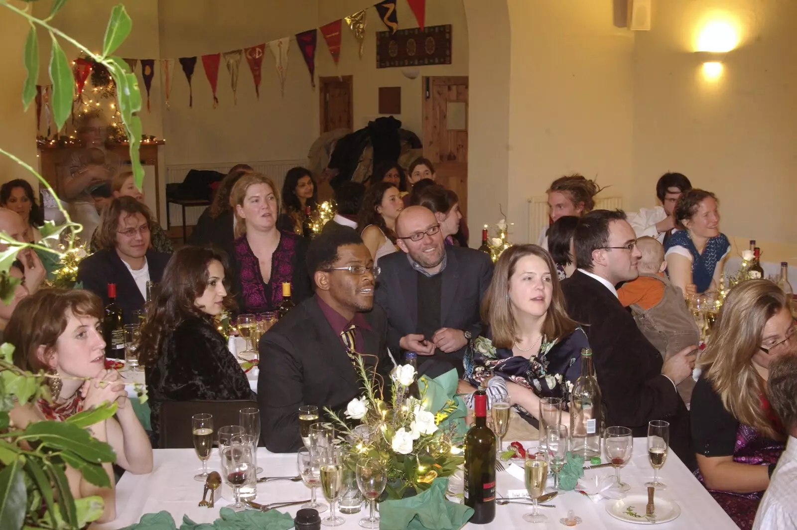 Listening to the speech, from An Oxford Wedding, Iffley, Oxfordshire - 20th December 2008