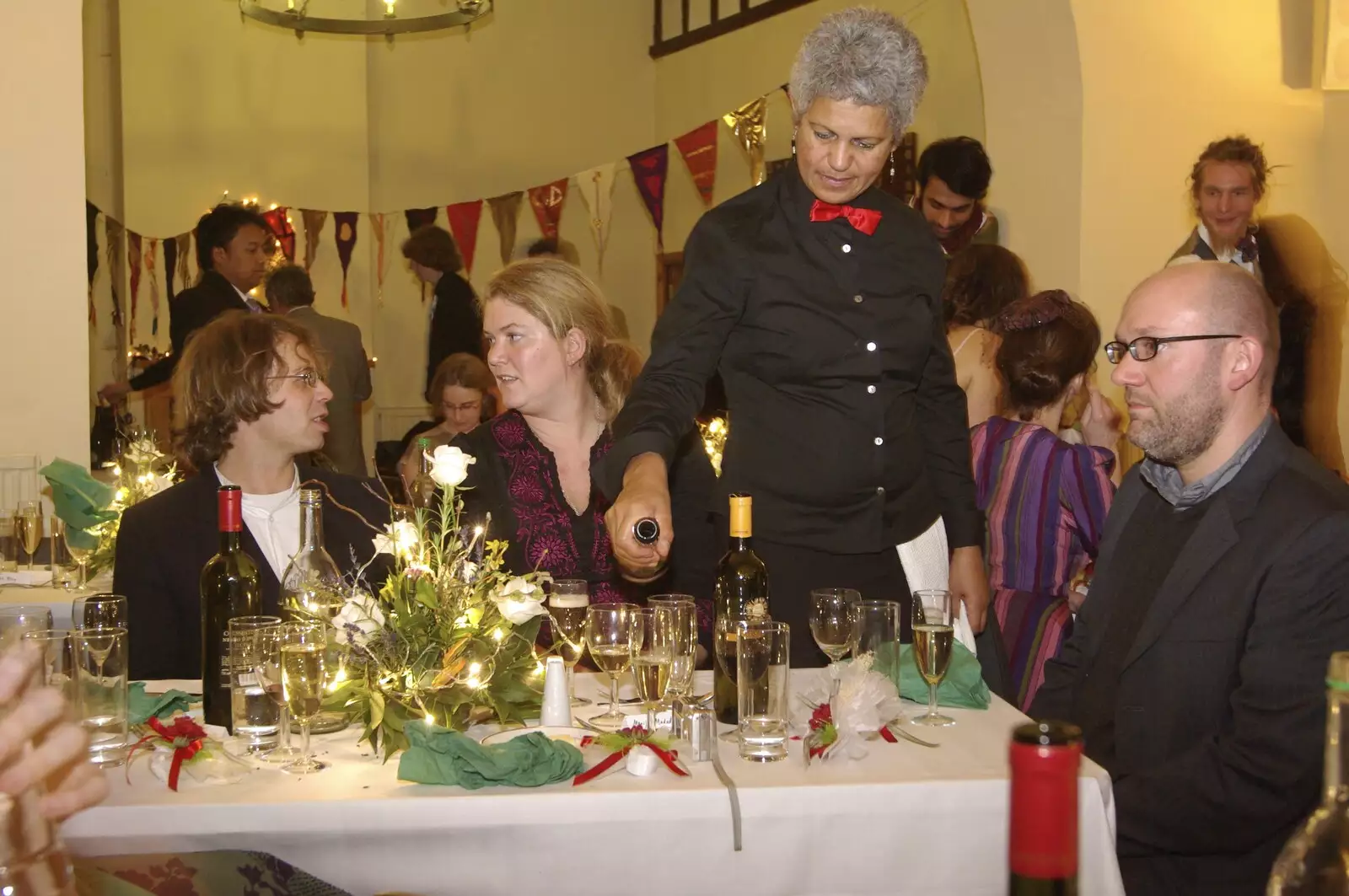 Wine is poured, from An Oxford Wedding, Iffley, Oxfordshire - 20th December 2008