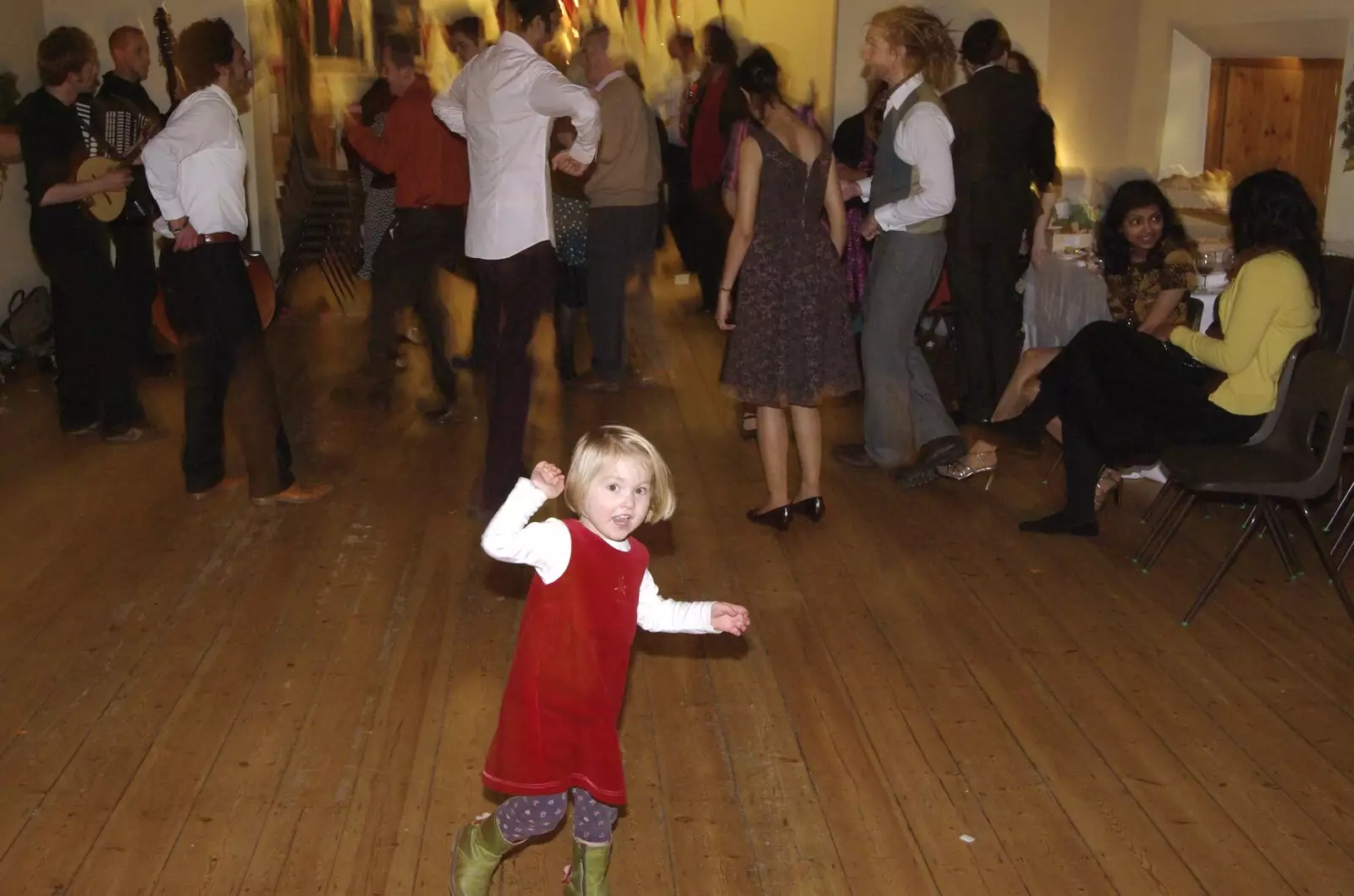 A small girl busts some moves, from An Oxford Wedding, Iffley, Oxfordshire - 20th December 2008