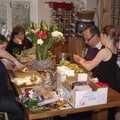 The veg team prepares for dinner, Fred's First Christmas, Brome, Suffolk - 25th December 2008