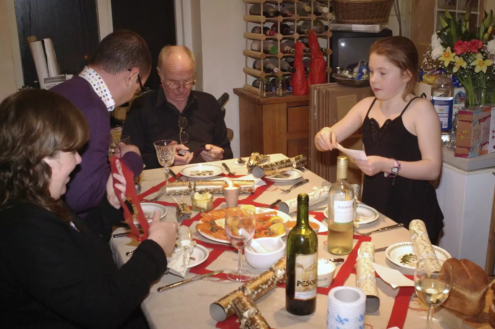 It's Christmas dinner time, from Fred's First Christmas, Brome, Suffolk - 25th December 2008