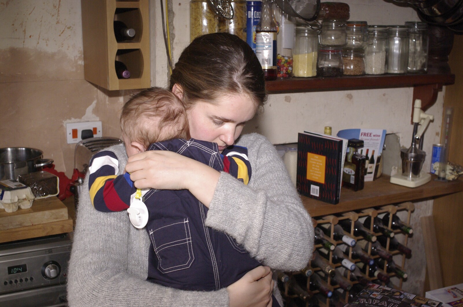 Fred gets a hug from Fred's First Christmas, Brome, Suffolk - 25th December 2008