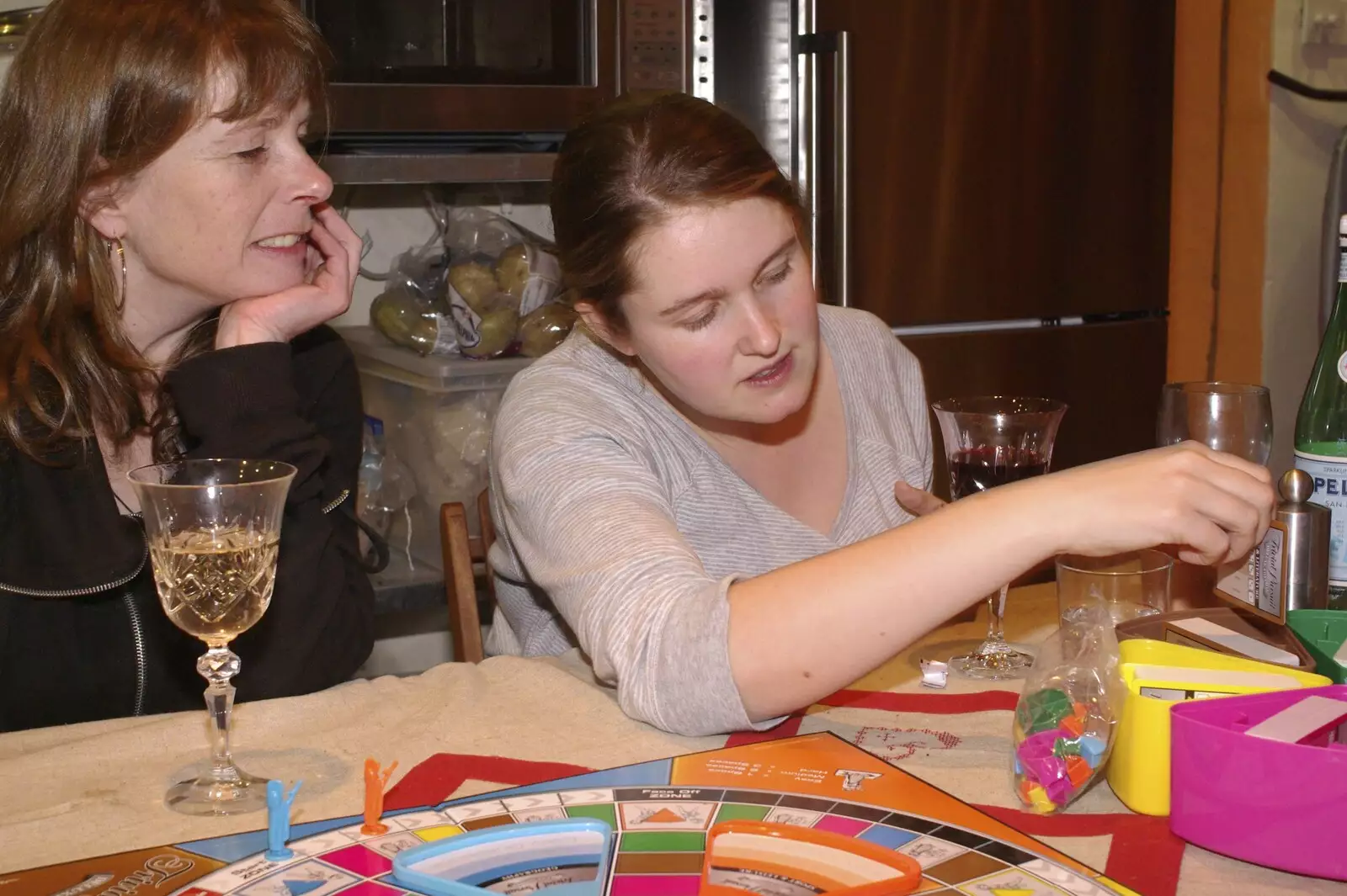 Mel and Isobel play Trivial Pursuit, from Fred's First Christmas, Brome, Suffolk - 25th December 2008