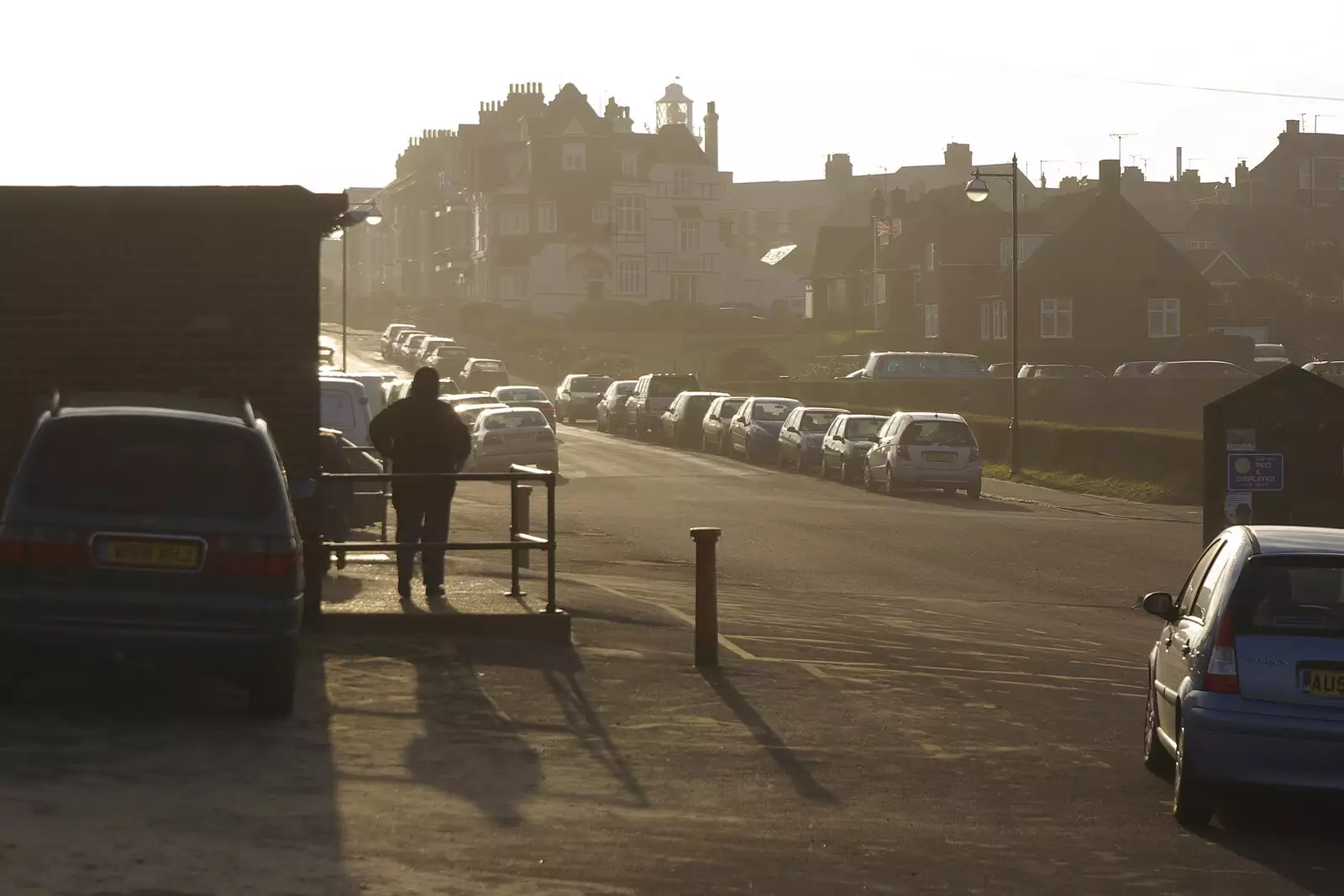 The sea-front and the entrance to the car park, from To The Coast By Satnav, Southwold, Suffolk - 28th December 2008