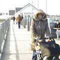 Isobel and Fred on the pier, To The Coast By Satnav, Southwold, Suffolk - 28th December 2008