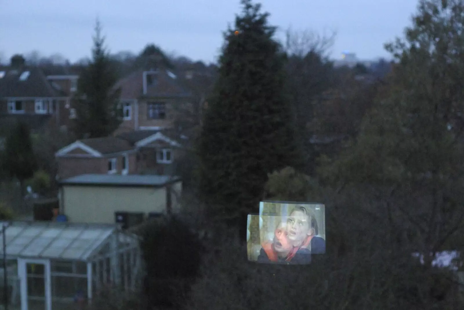 Macauley Culkin is reflected in the window, from Zack's Birthday, and a Walk in the Forest, Cambridge and East Harling, Norfolk - 21st February 2009