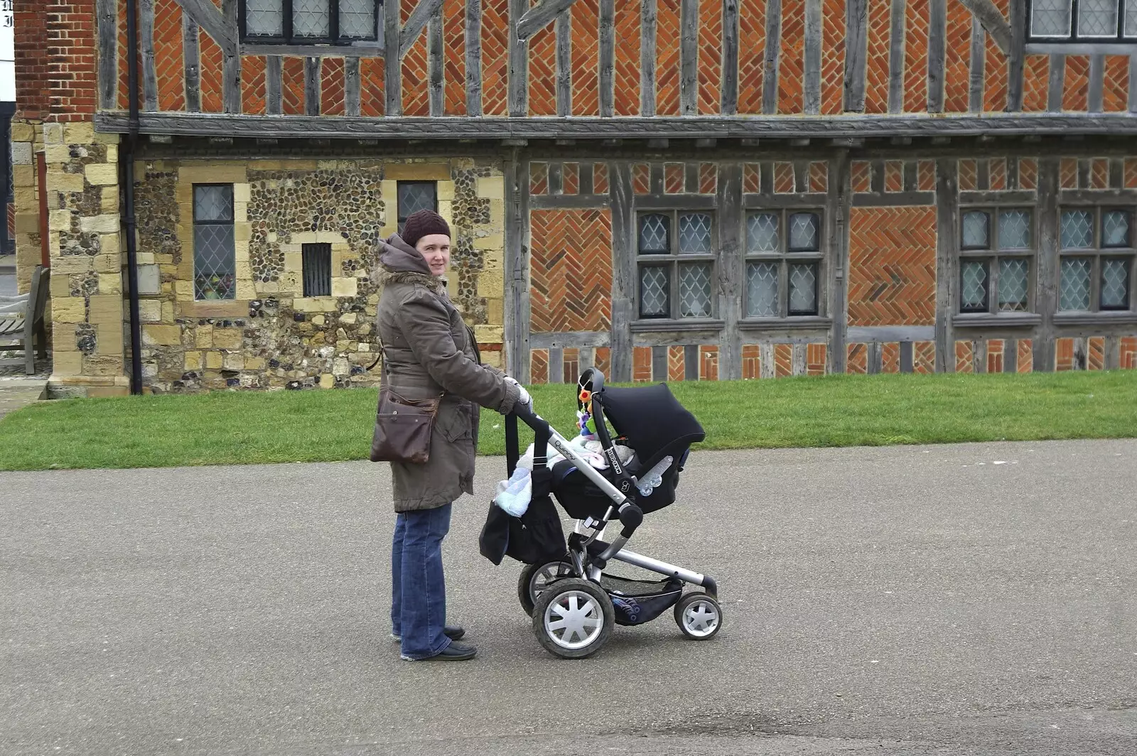 Isobel and The Boy outside the Aldeburgh Moot Hall, from Aldeburgh Lifeboats with The Old Chap, and a Night at Amandines, Diss, Norfolk - 1st March 2009