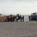 The Aldeburgh lifeboat is hauled over the beach, Aldeburgh Lifeboats with The Old Chap, and a Night at Amandines, Diss, Norfolk - 1st March 2009