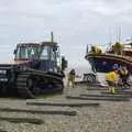 A tractor pulls the lifeboat in, Aldeburgh Lifeboats with The Old Chap, and a Night at Amandines, Diss, Norfolk - 1st March 2009