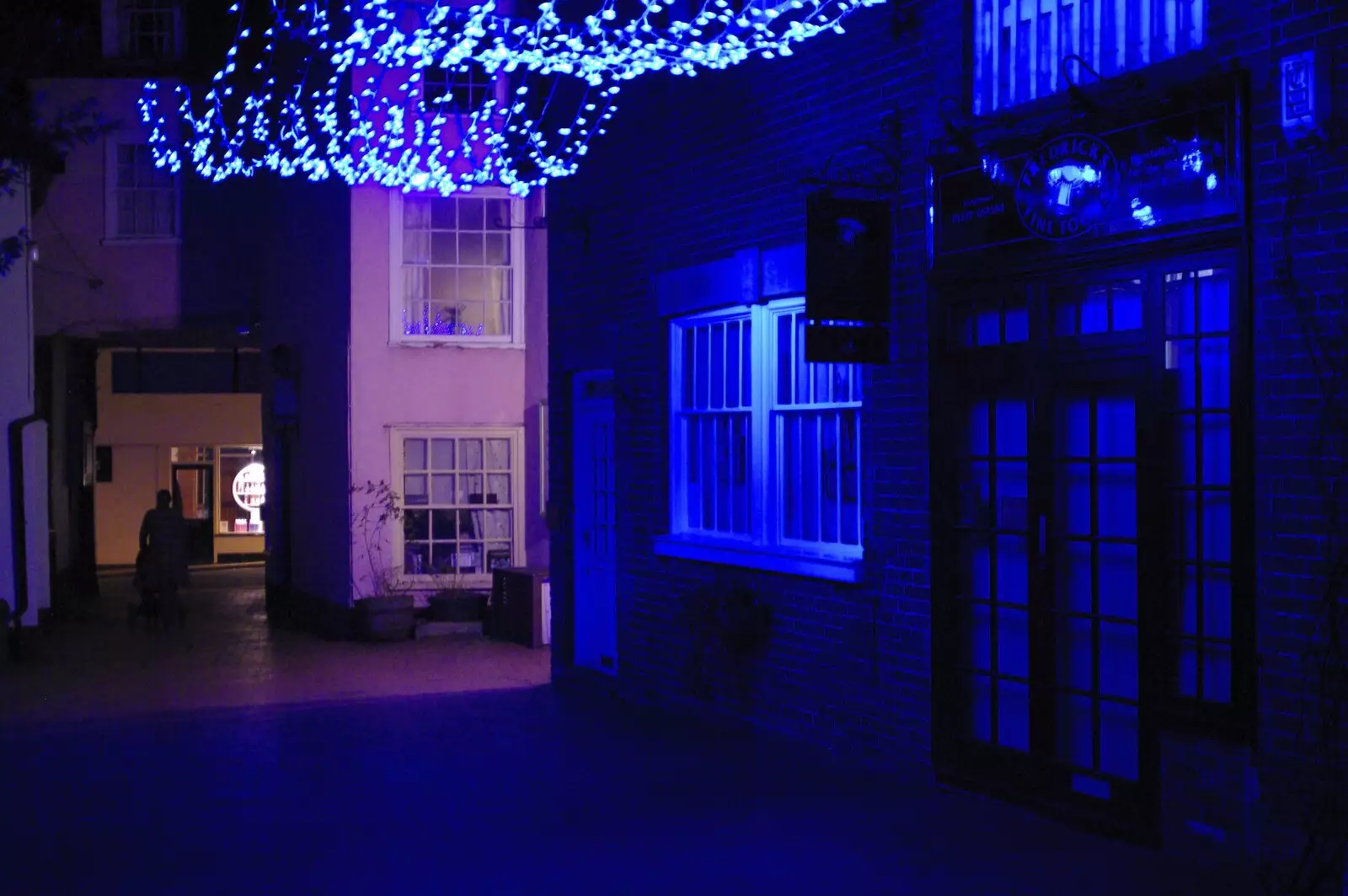 The blue lights of Norfolk Yard, Diss, from Aldeburgh Lifeboats with The Old Chap, and a Night at Amandines, Diss, Norfolk - 1st March 2009