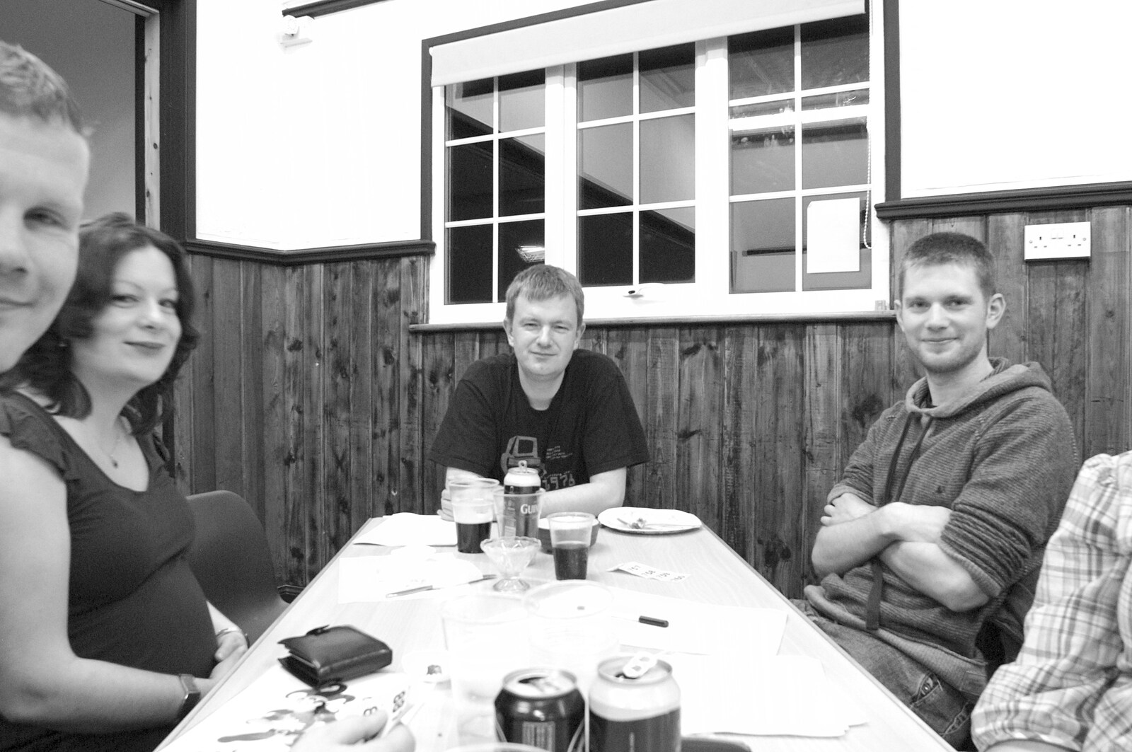 Nosher on the quiz table from Quiz Night, the Flat, and a Walk Around the Fields, North Lopham, Cambridge and Brome, Suffolk - 29th March 2009