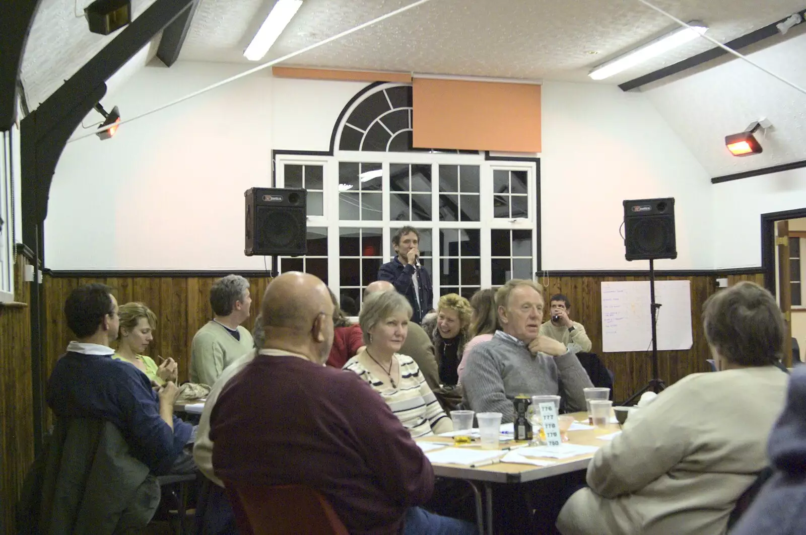 The Emcee reads answers out, from Quiz Night, the Flat, and a Walk Around the Fields, North Lopham, Cambridge and Brome, Suffolk - 29th March 2009