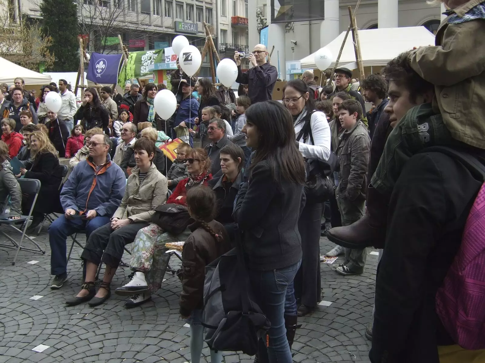 A crowd in Brussels, from A Day Trip to Brussels, Belgium - 5th April 2009