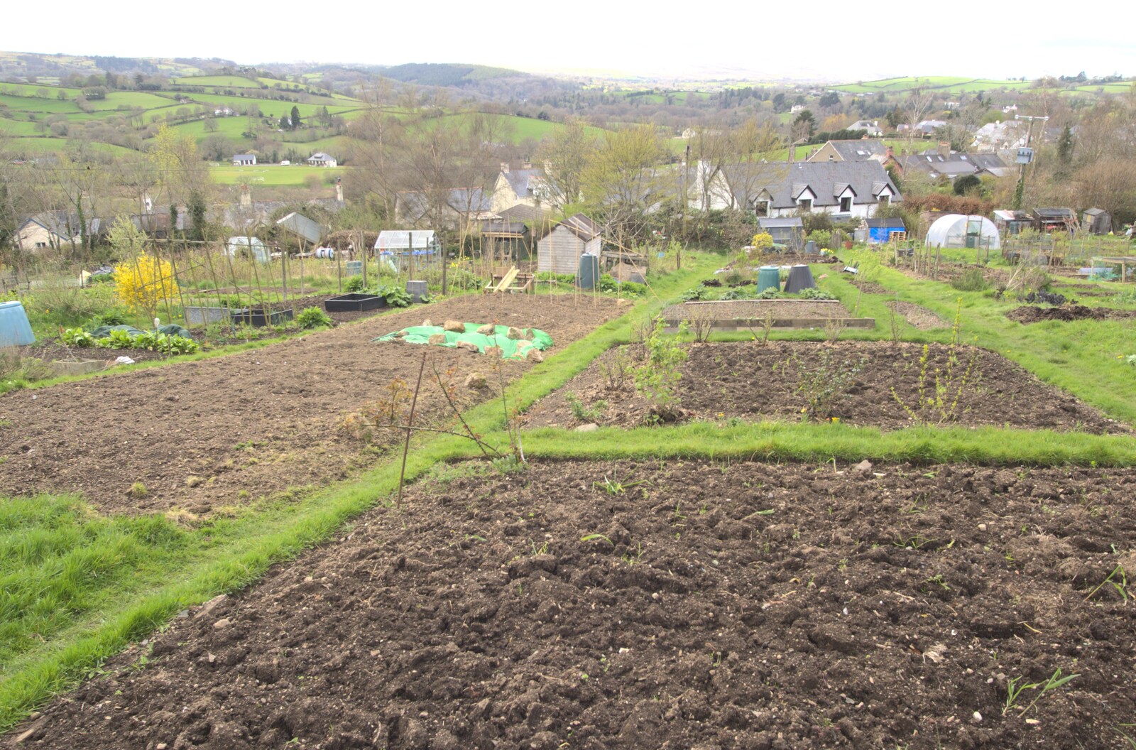 Another view over the allotments from An Easter Weekend in Chagford, Devon - 12th April 2009