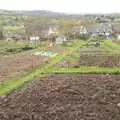 Another view over the allotments, An Easter Weekend in Chagford, Devon - 12th April 2009