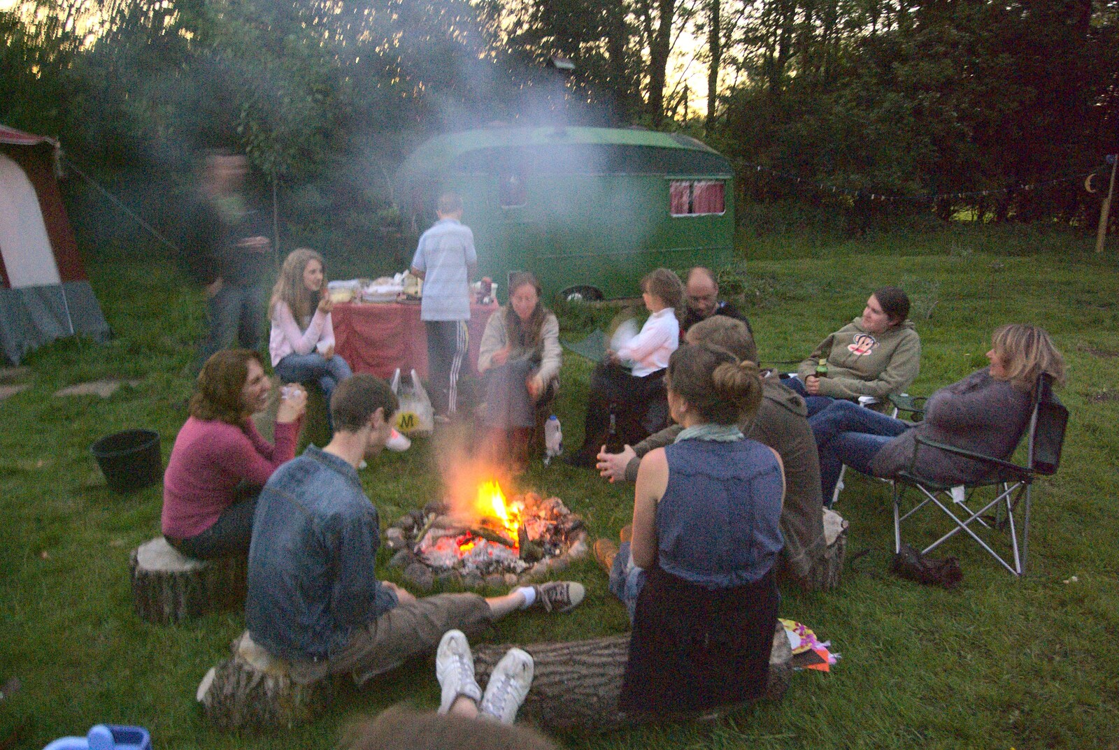All around the camp fire from Martina's Birthday Barbeque, Thrandeston, Suffolk - 23rd May 2009