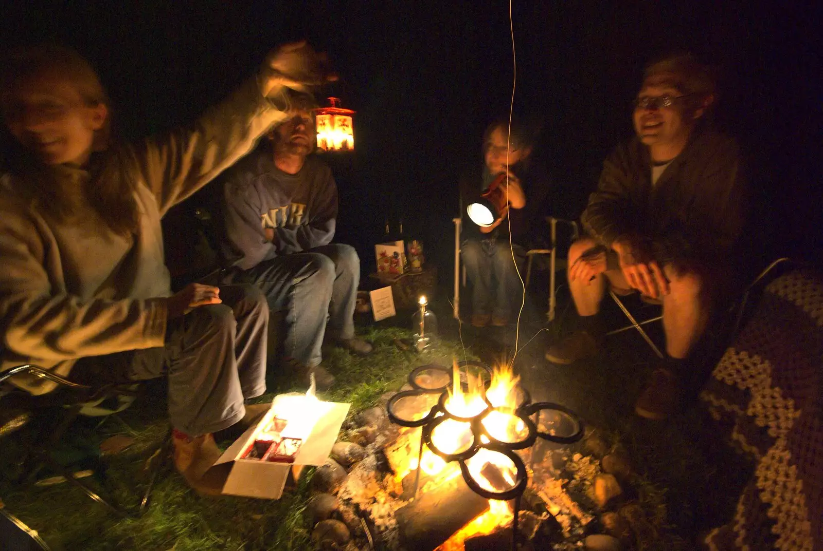 Martina holds a small lantern up, from Martina's Birthday Barbeque, Thrandeston, Suffolk - 23rd May 2009