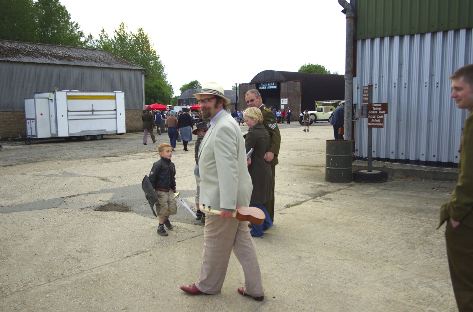 Noddy leads the way to the hangars from The Debach Airfield 1940s Dance, Debach, Suffolk - 6th June 2009