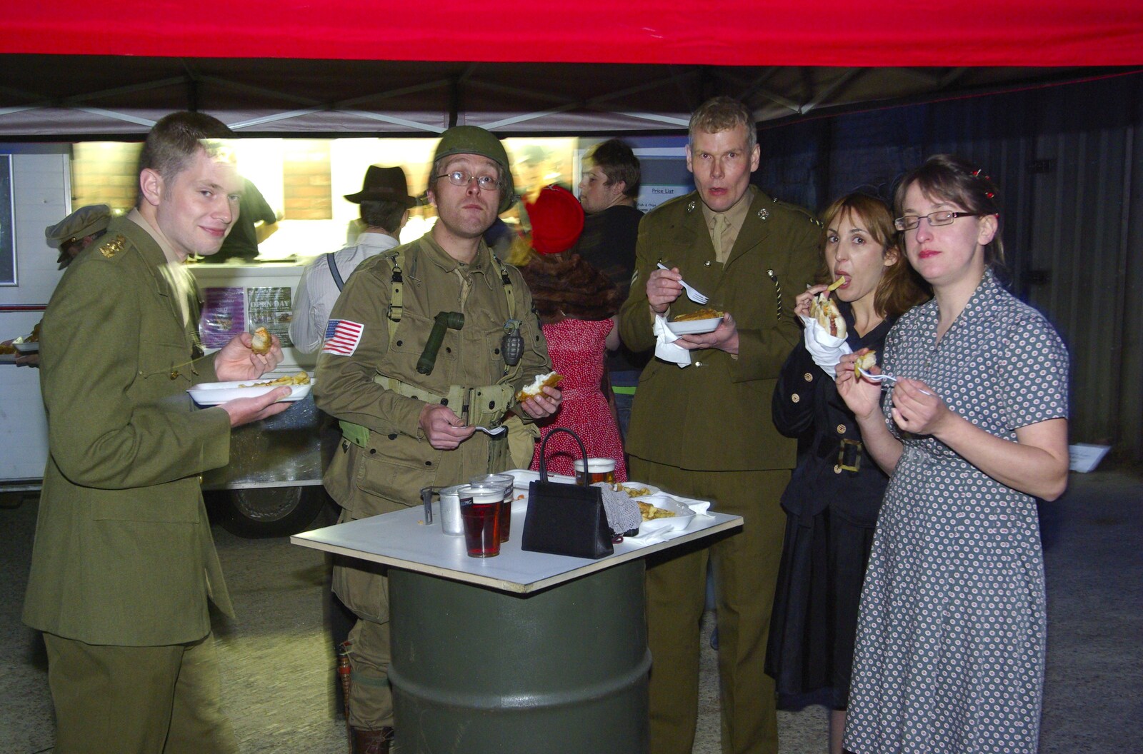 It's time for a snack from The Debach Airfield 1940s Dance, Debach, Suffolk - 6th June 2009