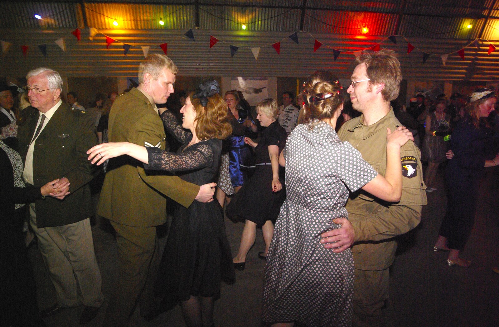 Bill and Carmen, and Suey and Marc dance from The Debach Airfield 1940s Dance, Debach, Suffolk - 6th June 2009