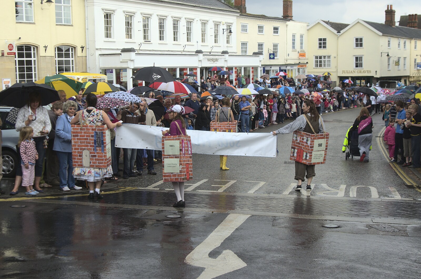 A wet market place from Diss Carnival Procession, Diss, Norfolk - 21st June 2009